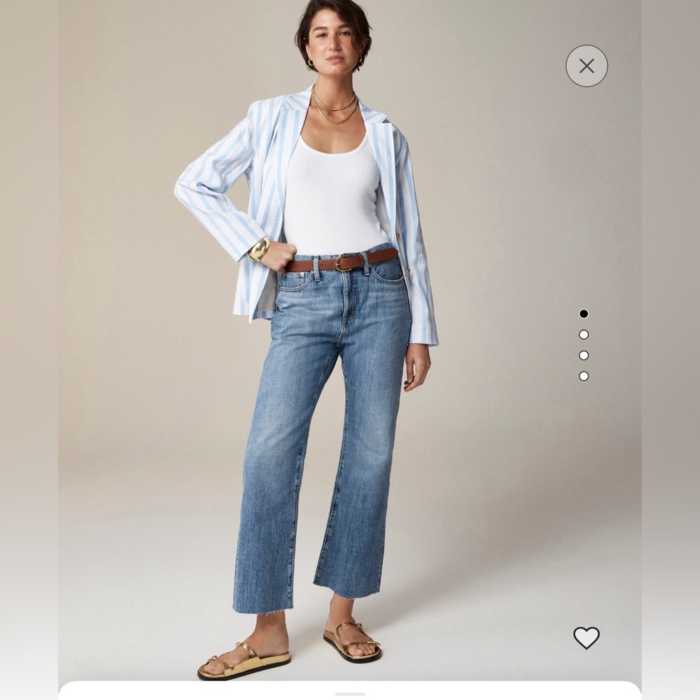 NWT J. crew mid rise relaxed demi boot jeans in size 28 tall